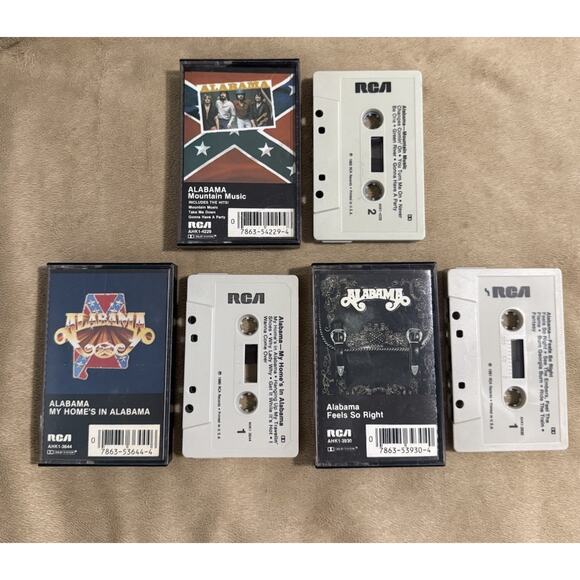 Lot 3 Alabama Cassette Tapes Mountain Music, My Homes In Alabama, Feels So Right - Picture 7 of 8